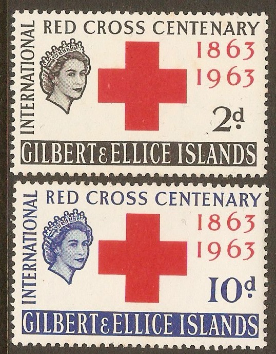 Gilbert and Ellice 1963 Red Cross set. SG80-SG81.